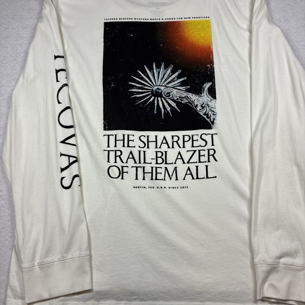 Tecovas Austin Texas Graphic T Shirt XXL Long Sleeve Spell Out‎ Sleeve
